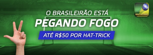 Até R$50 por Hat-Trick – 17 de Julho até 30 de Agosto