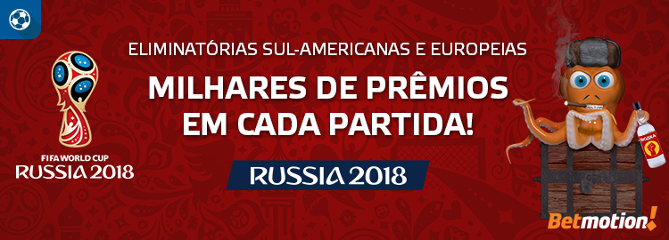 Cofres darão milhares de prêmios nas Eliminatórias da Rússia 2018