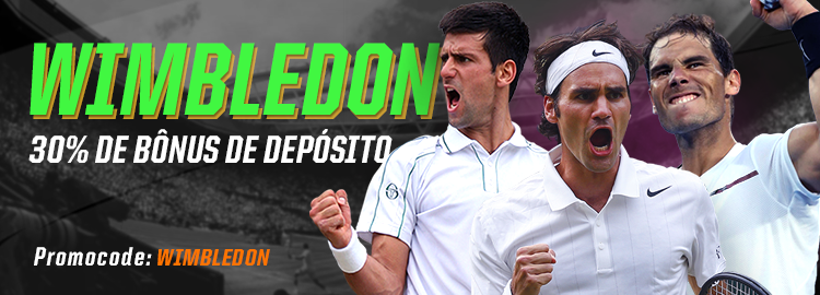 Wimbledon sem segredo: Ganhe 30% de bônus no seu próximo depósito