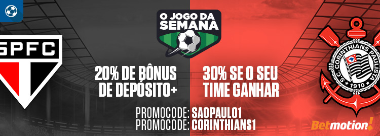 São Paulo x Corinthians: quem ganha? Acerte e ganhe 50% de bônus