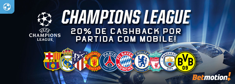 Apostas na Champions League pelo celular terão 20% de Cashback – CHAMPIONSD