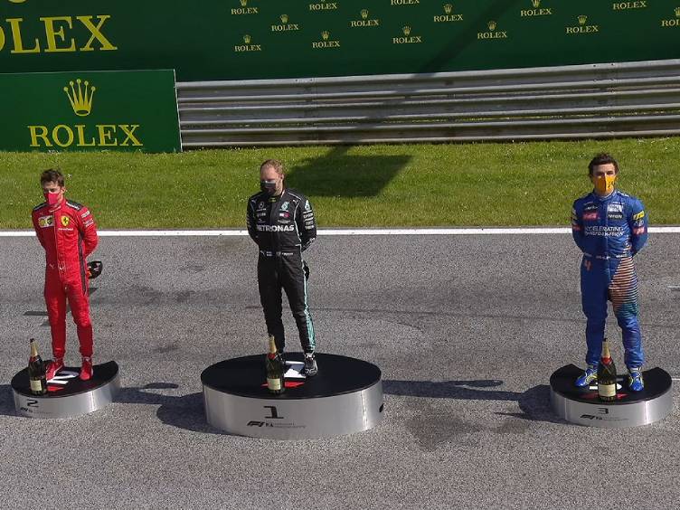 Bottas vence GP da Áustria; punido, Hamilton fica fora do pódio
