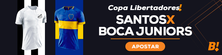 arte de Santos vs Boca para o site do Betmotion, volta da semi da Libertadores