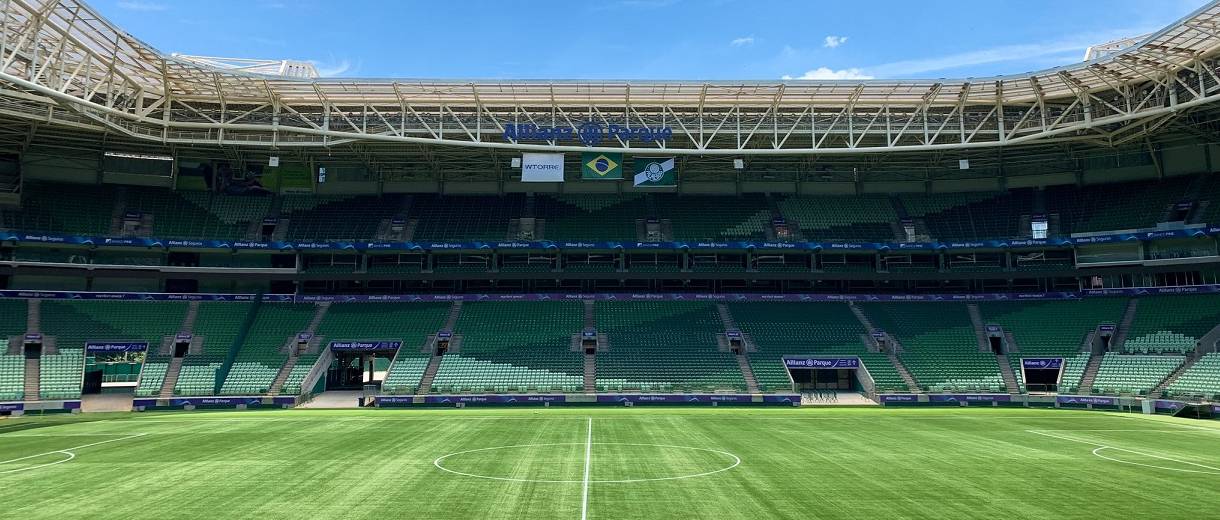 em destaque a moderna arena da Wtorre, do Palmeiras