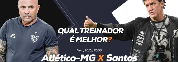 arte para galo e santos no mineirão