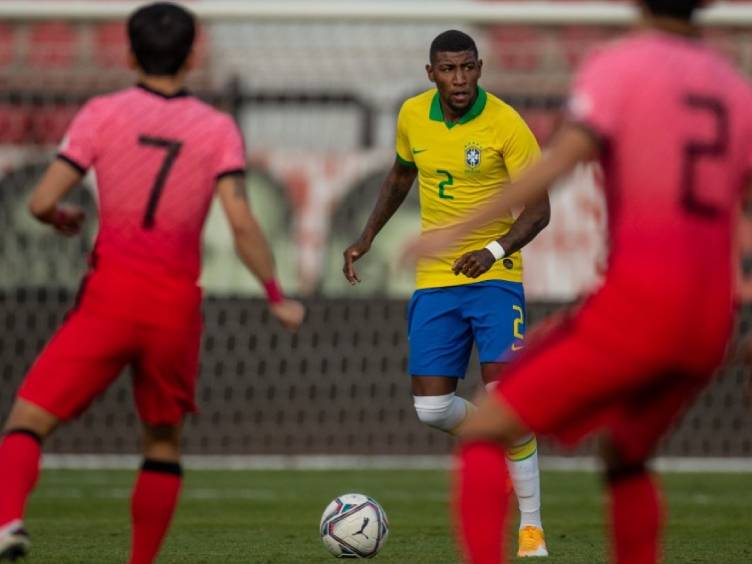 Emerson, durante jogo da Seleção olímpica contra a Coreia do Sul