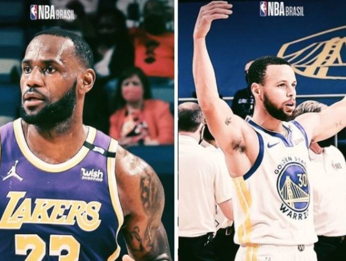 LeBron e Curry - confronto nba play-in