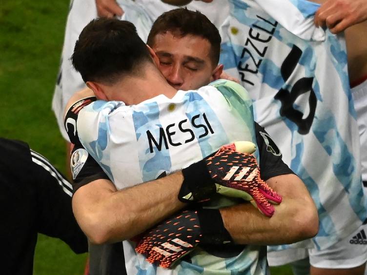 Messi e Emiliano Martínez seleção argentina semifinal copa américa 2021