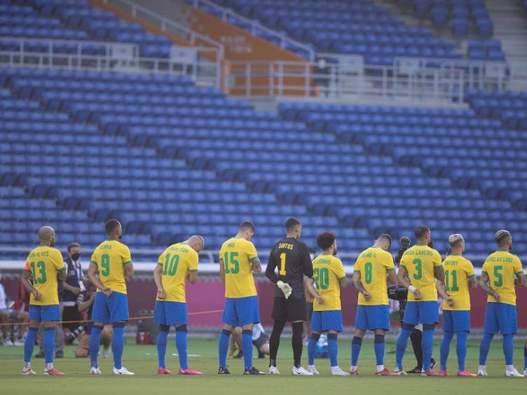 seleção durante empate 0 a 0 com costa do marfim em tóquio 2020