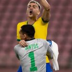 comemoracao de reinier santos apos penaltis de brasil e mexico semi futebol toquio 1
