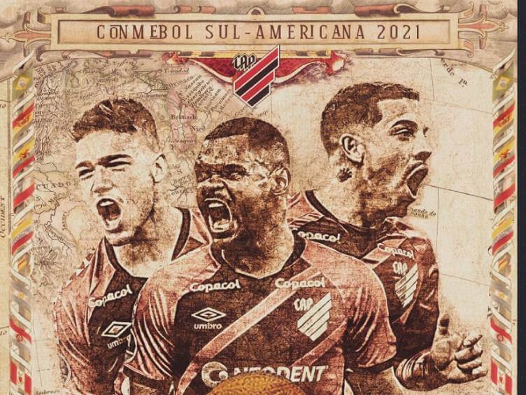 arte do athletico para jogo de ida contra peñarol semifinais sul-americana 2021