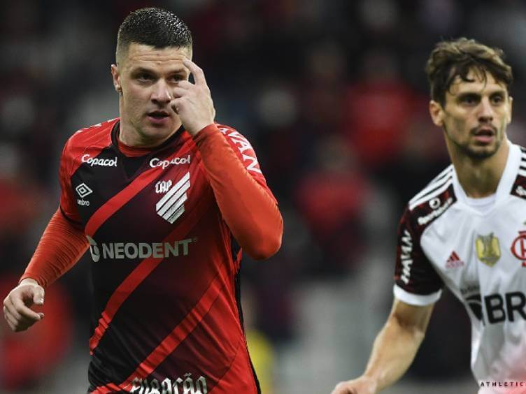 renato kayzer marcou segundo gol do athletico paranaense sobre o flamengo na arena da baixada pela semifinal da copa do brasil 2021