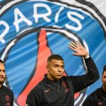 neymar mbappe messi trio do psg divulgacao uefa champions league 1