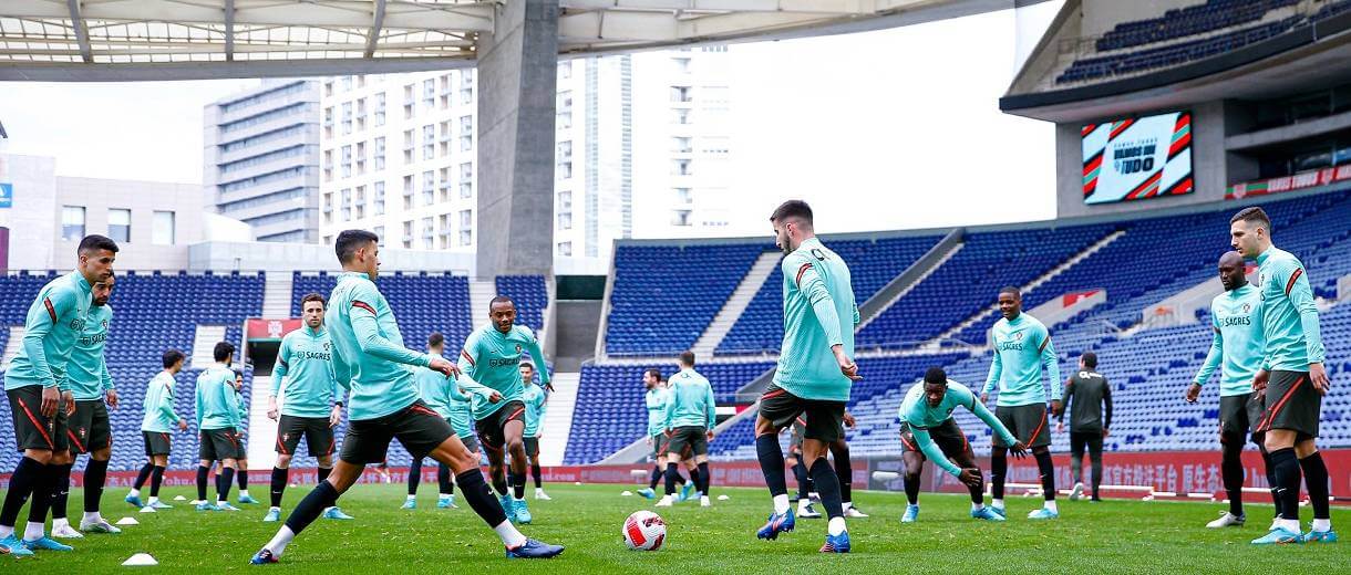 treino da seleção de portugal antes de enfrentar turquia pela repescagem europeia paracopa catar 2022
