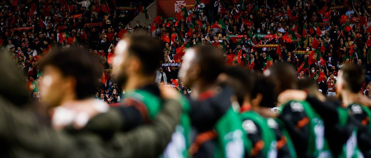 seleção portuguesa de futebol durante jogo pelas repescagens das eliminatórias europeias para copa do catar