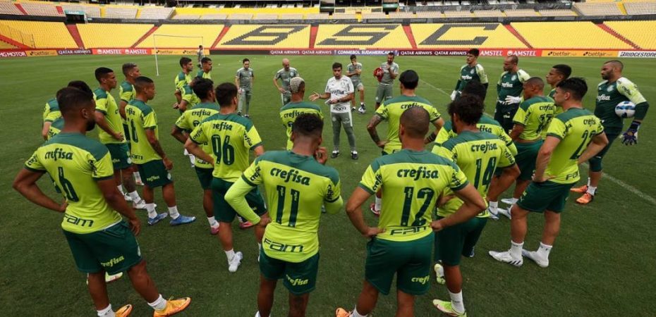 treino do palmeiras no estádio George Capwell em Guayaquil Equador para jogo contra emelec pela libertadores 2022