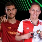 jogadores da roma e do feyenoord divulgacao uecl 1