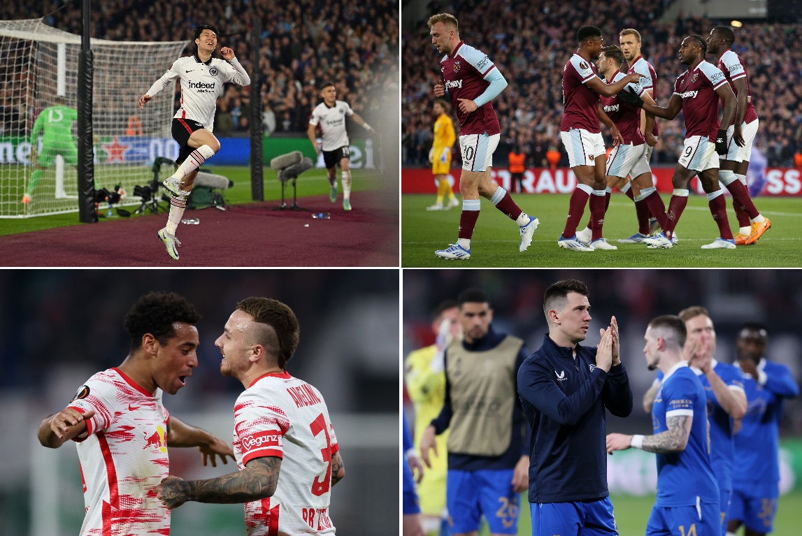 frankfurt x west ham e rb leipzig x rangers jogos de ida das semifinais da europa league 2022