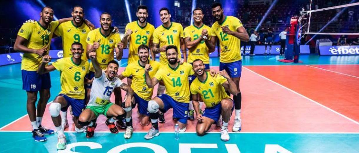 time do brasil na bulgaria durante liga das nacoes masculina de volei