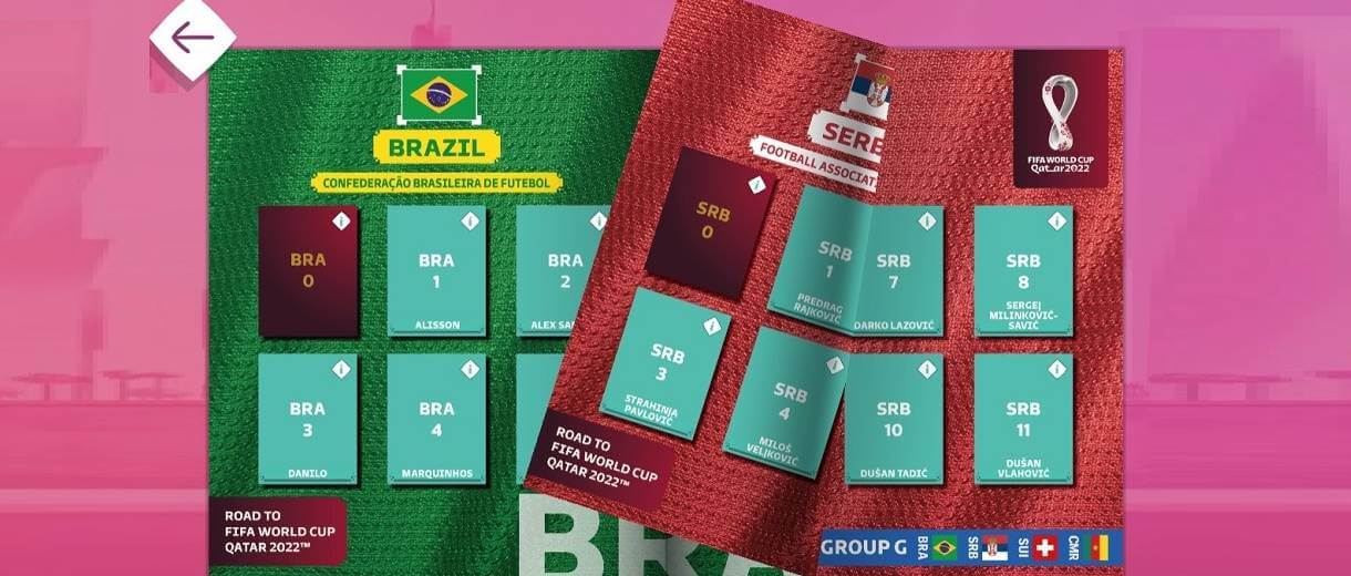 pagina do brasil no album digital copa do mundo fifa catar 2022