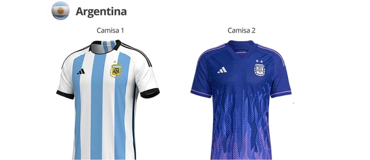 camisa 1 e 2 argentina copa do mundo catar 2022