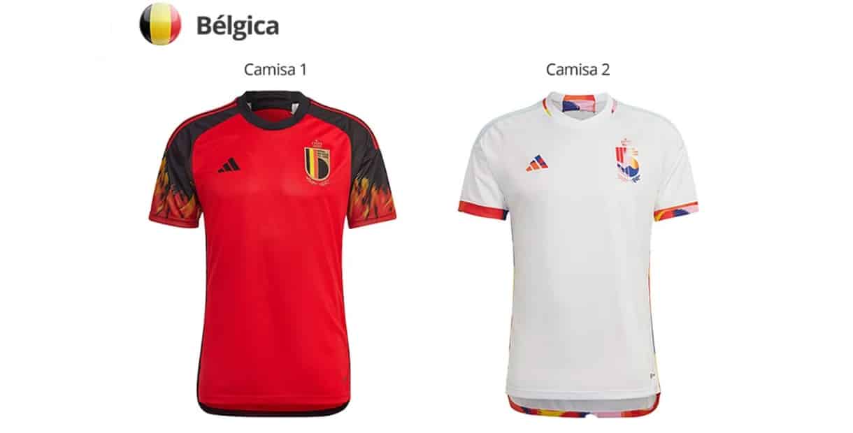 camisa 1 e 2 belgica copa do mundo catar 2022