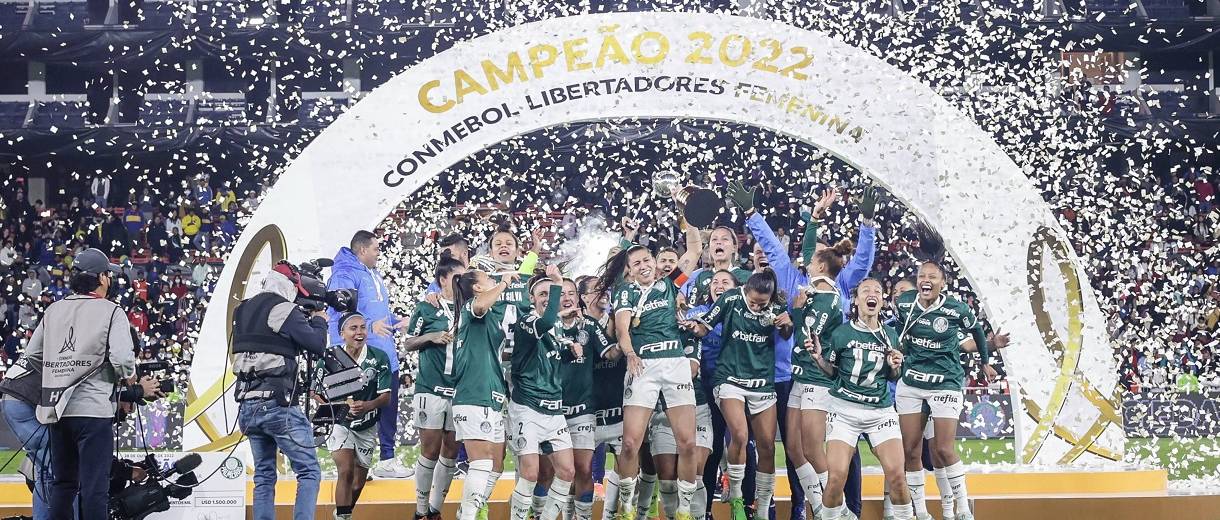 Palestrinas festejam inédito título da libertadores feminina para o palmeiras