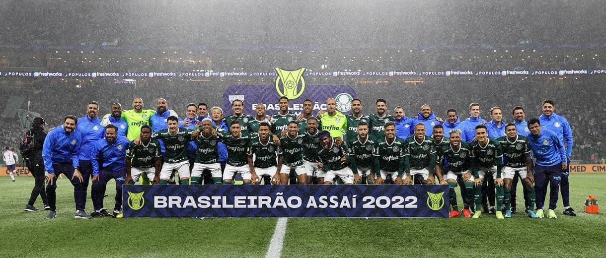 foto do palmeiras campeão campeonato brasileiro 2022