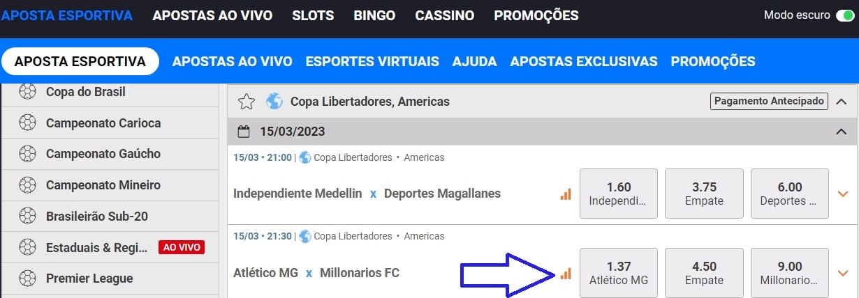 estatisticas betmotion jogo atletico-mg x millonarios -libertadores 2023 