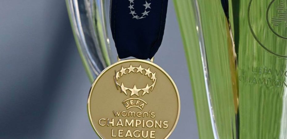 medalha e trofeu pa da Uefa Womens Champions League