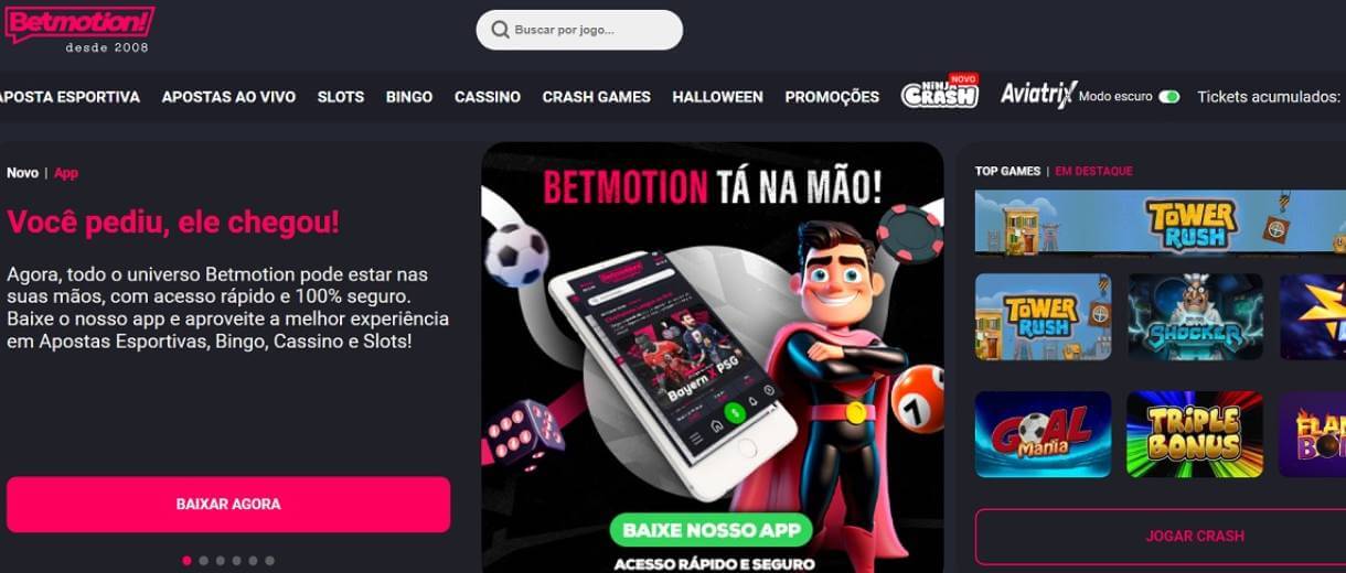 reproducao site betmotion